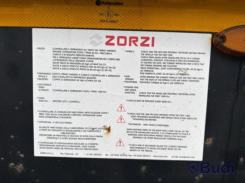 Schakttrailer Zorzi 36S075PRS -2020