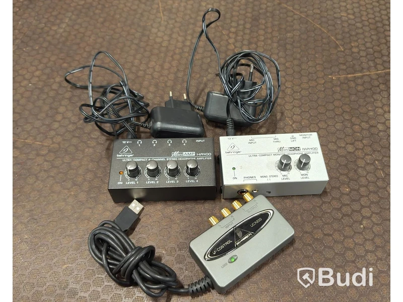 3 st, ljudboxar, Behringer, MA/HA400 & UCA200.