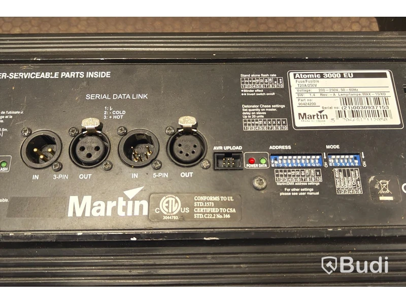 2 st stroboskop, Martin Atomic 3000 DMX.
