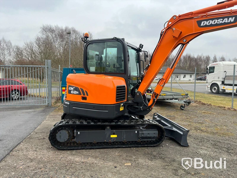 Minigrävare Doosan DX 62 R-3 -2022 med Engcons tiltrotator.