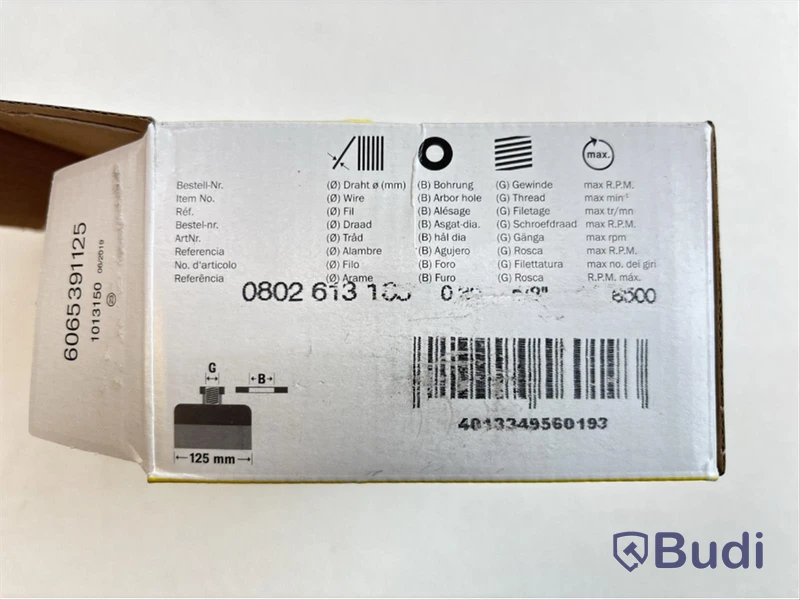 4 st. Axialborste Osborn, 125MMUNC5/8 0,30ST
