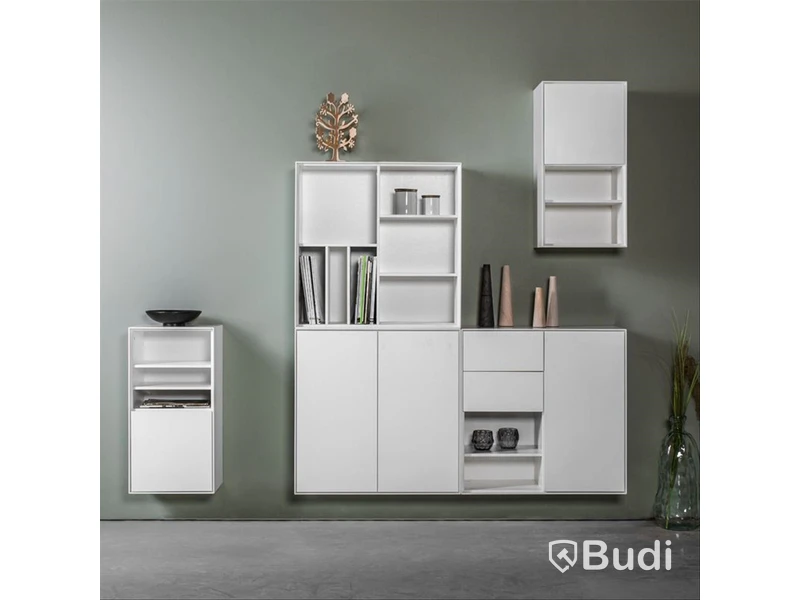 59 st. stomme, Cube, 73x38 cm, djup 32 cm, vitlack, MDF
