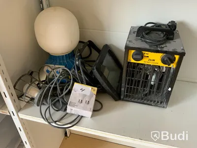 Arbetslampor och 1 st byggfläkt