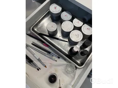 Parti med div nagelskulpturmaterial OBS! Öppnade produkter