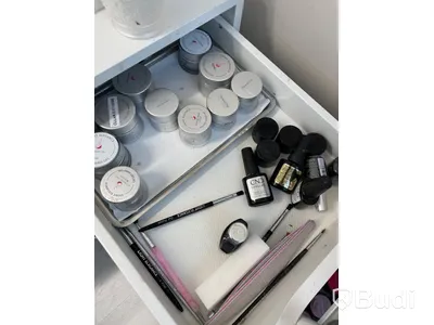 Parti med div nagelskulpturmaterial OBS! Öppnade produkter