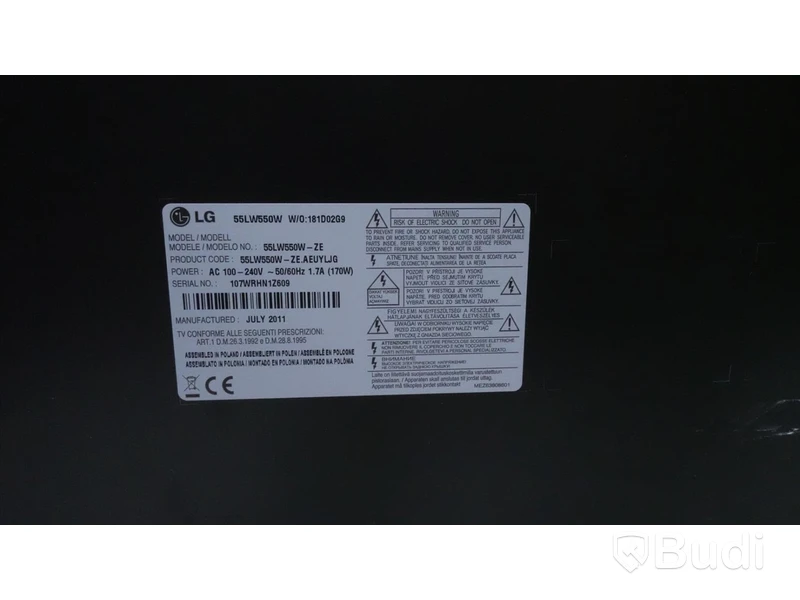 TV 55” LG 55LW550W