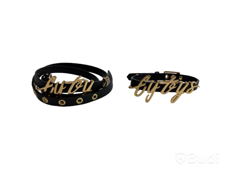 Skärp med matchande armband, Eytys, svarta