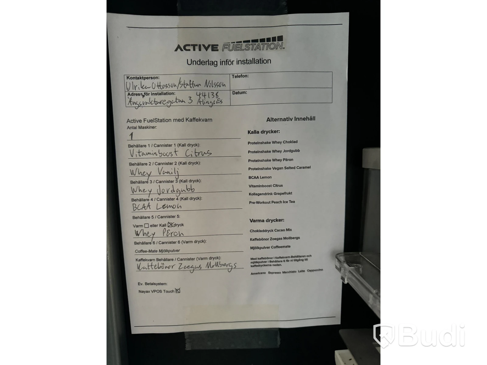 Active Fuelstation med kaffevagn