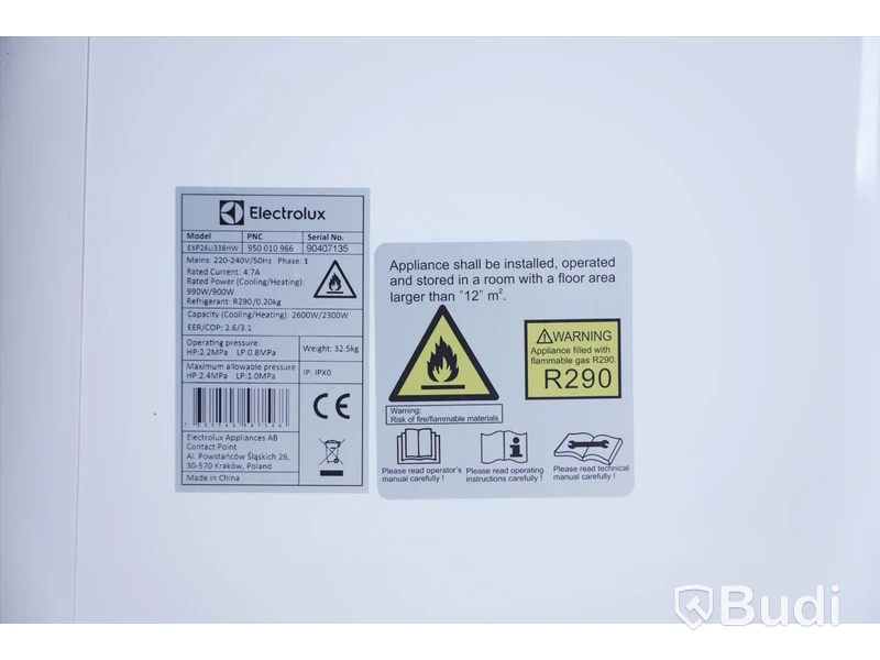 AC, Luftkondition, Electrolux Chill Flex Pro Modell: exp26U338HW