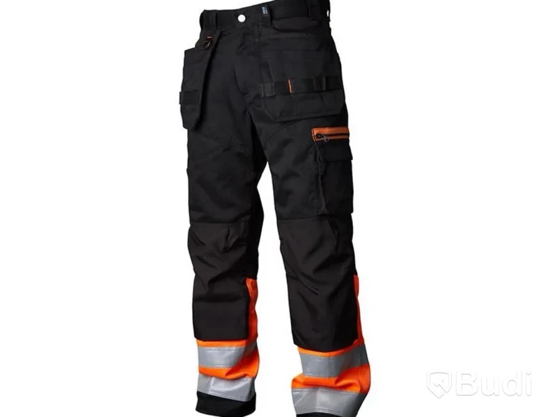 Arbetsbyxa Vidar workwear V500452. Orange/svart. Stl: D104.