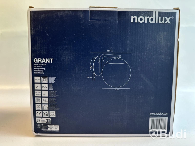 Vägglampa, Nordlux, Grant, Ord. pris inkl. moms: ca 500 kr