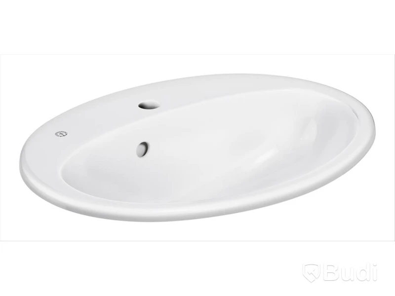 GBG OVALT TVÄTTSTÄLL FÖR, INBYGGNAD VIT 535X440MM.