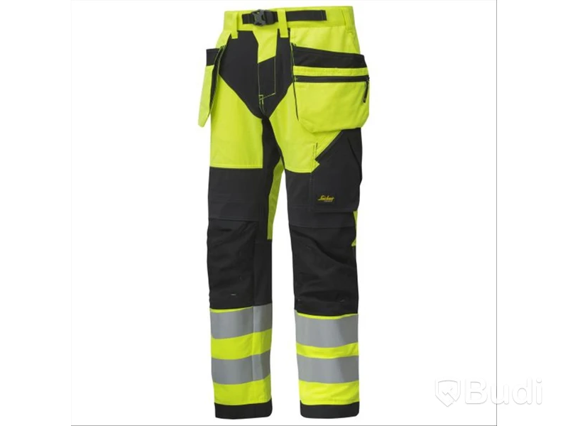 Arbetsbyxa SNICKERS WORKWEAR, 6932 FlexiWork, stl. 48, varsel/svart