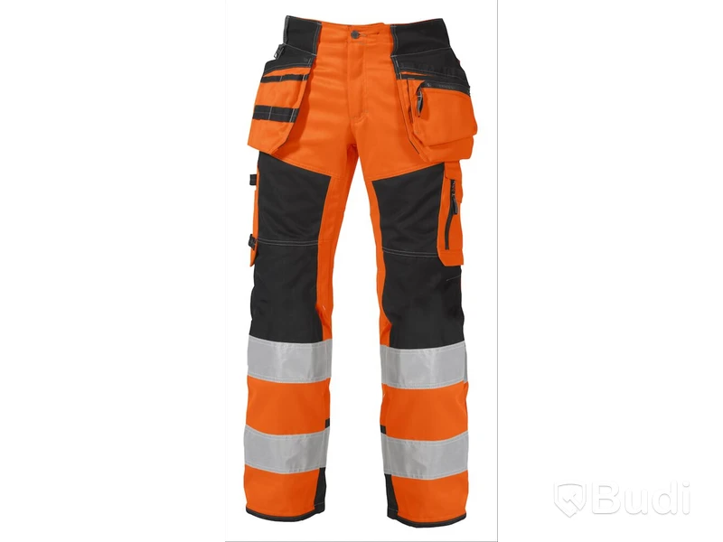 HANTVERKSBYXA BJÖRNKLÄDER, VARSEL, KLASS 2 P/B ORANGE/SVART, STL. 120