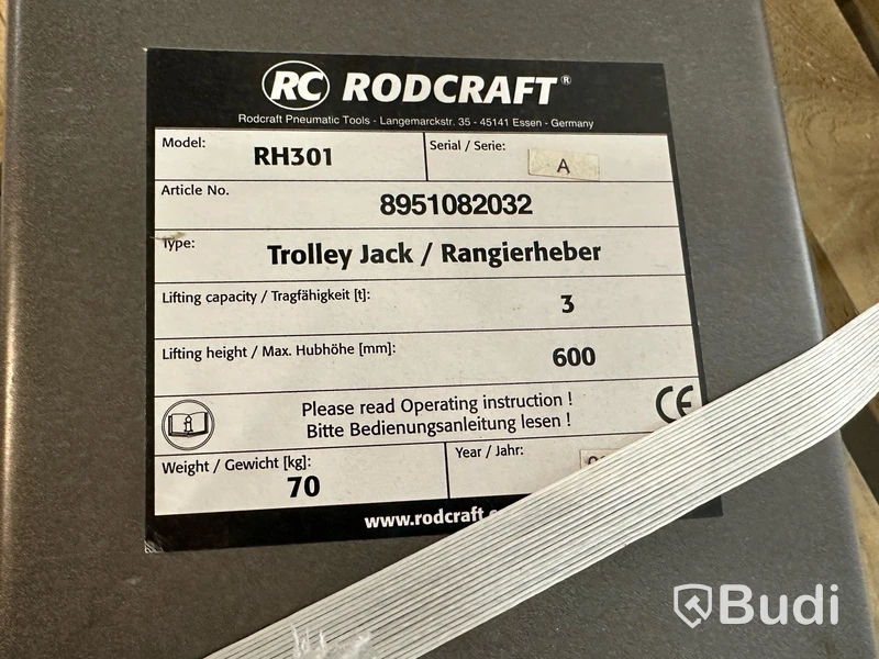 Domkraft RC Rodcraft RH301, 3 ton