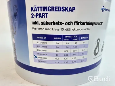 Kättingredskap Forankra, 2-part, klass 10, 10mm 3m, maxlast 5,6t