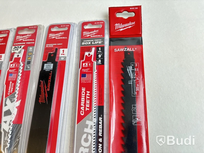 Diverse sågblad Milwaukee, olika modeller