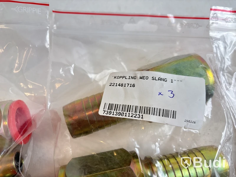Parti med weo-kopplingar slang, olika modeller och storlekar