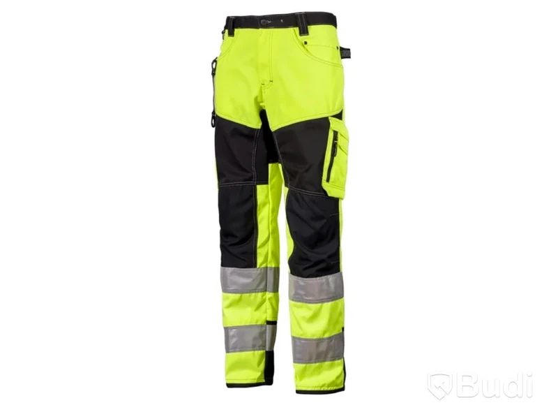 Varselbyxa stretch Björnkläder, P/B gul, stl. 46, klass 2