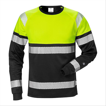 (NY) 2 st. Långärmad t-shirt Fristads, 7519 THV, stl. XL, Gul/Svart