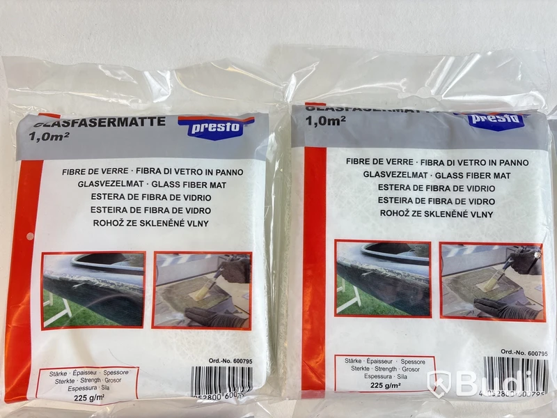 Parti med glasfibermatta och glasfiberväv Presto, 1 kvm