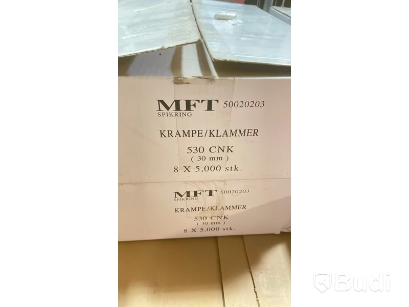 5 st. Kartonger MFT klammer. 8x5000-pack. 30x11 mm, Totalt ord. pris inkl. moms: ca 16000 kr