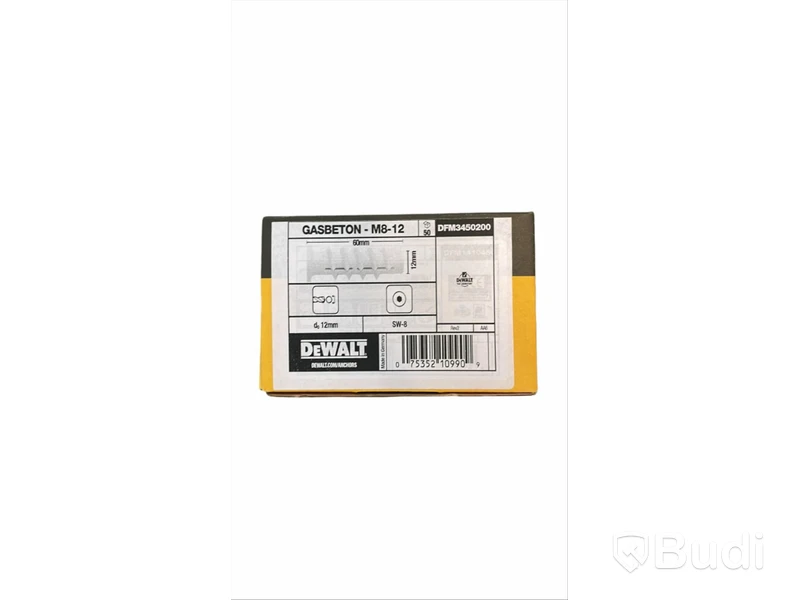 6 st. askar Dewalt Gasbeton plugg M6-10 samt 1 st. ask M8-12, se beskrivning. Ord. pris inkl. moms: ca 800 kr