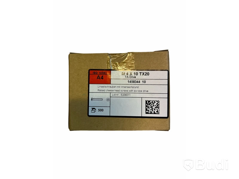 8 st. Sruv Schäfer + PETERS MRT A4 M4X10 TX20 500-pack