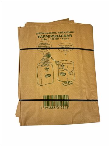 (NY) 100 st. papperssäckar 125 liter, Totalt ord. pris inkl. moms: ca 1200 kr
