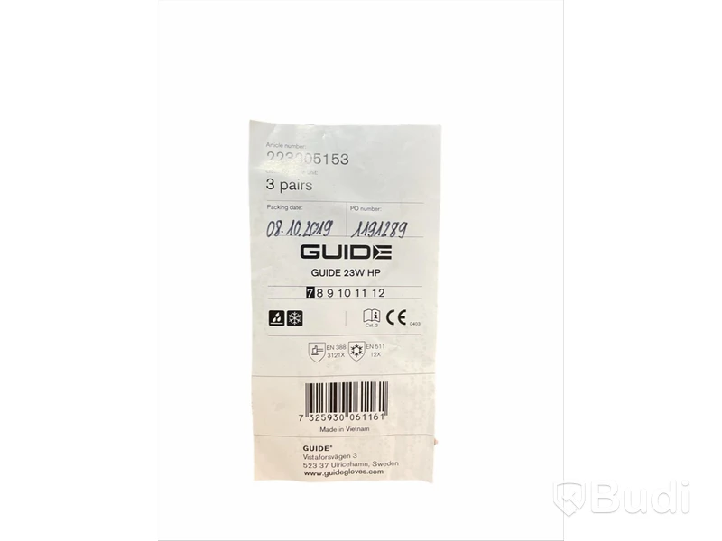 20 st. Handske Guide 23W HP, Totalt ord. pris inkl. moms: ca 7000 kr