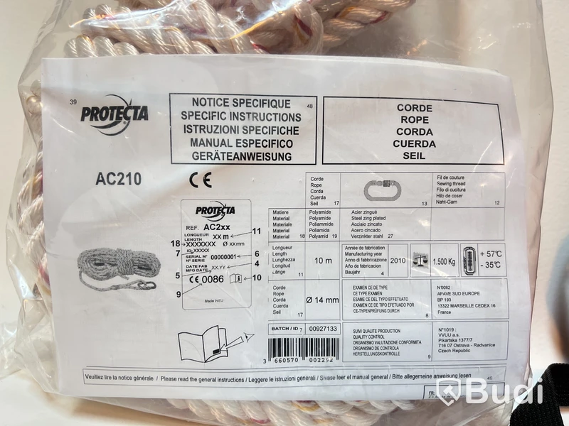 Kit - Säkerhetssele med 10m rep. Protecta. Ord. pris inkl. moms: ca 3500 kr