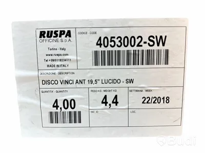 4 st. Navkapsel, Disco Vinici ANT 19,5” Lucido, Rsupa, Totalt ord. pris inkl. moms: ca 1000 kr