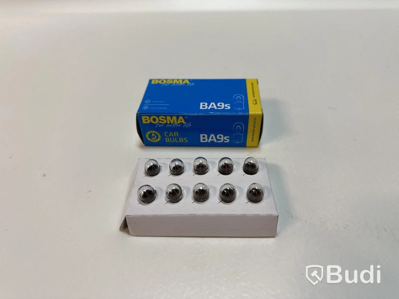 11 st. Förpackningar Signallampa/glödlampa, Bosma, BA9s. Totalt ord. pris inkl. moms: ca 800 kr