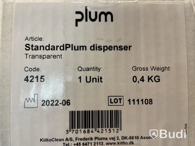 10 st. Tvåldispenser Plum Standard, svart