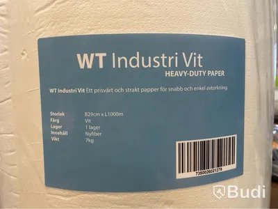 11 st. Allroundpapper WipeTech Industri Vit, pappersrulle, Totalt ord. pris inkl. moms: ca 4400 kr