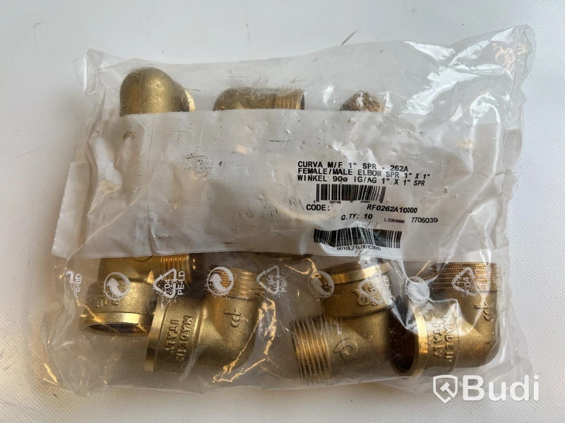10 st. Vinkelkopplingar, 1”, SPR- 262A, Totalt ord. pris inkl. moms: ca 1140 kr