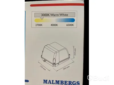 2 st. Fasadarmatur robust led IP54. Malmbergs warm white. Totalt ord. pris inkl. moms: ca 2800 kr
