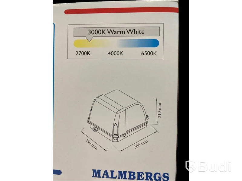 2 st. Fasadarmatur robust led IP54. Malmbergs warm white. Totalt ord. pris inkl. moms: ca 2800 kr