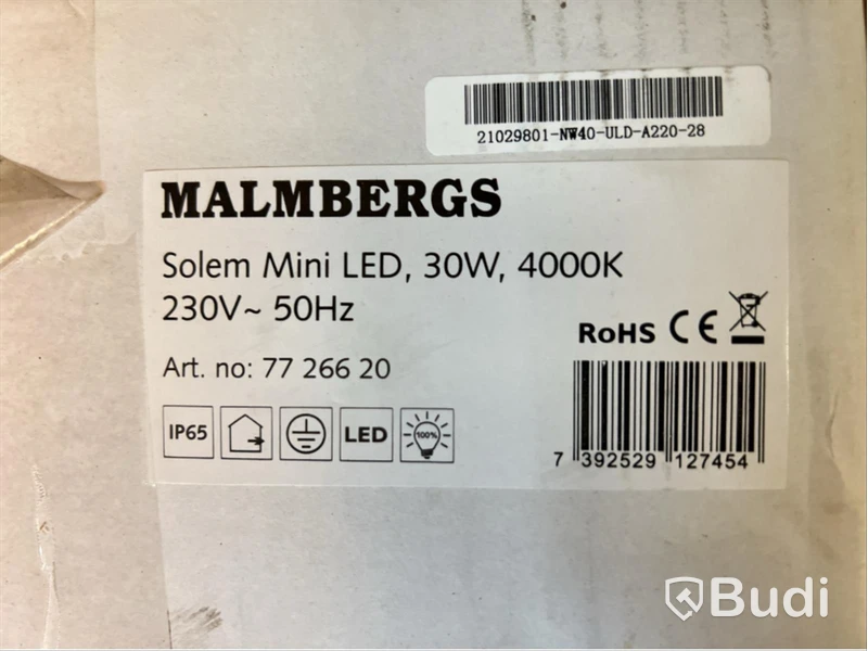 Gatuarmatur LED Solem Mini 30W/IP65, Malmbergs, Ord. pris inkl. moms: ca 2800 kr