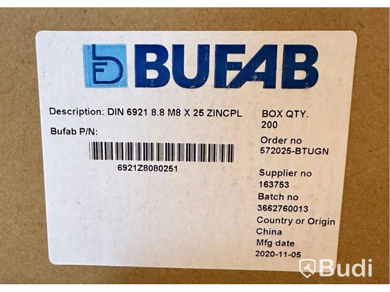 5 st. Sexkantsskruv, Bufab - 8,8 x 25 mm, 200-pack, Totalt ord. pris inkl. moms: ca 2500 kr