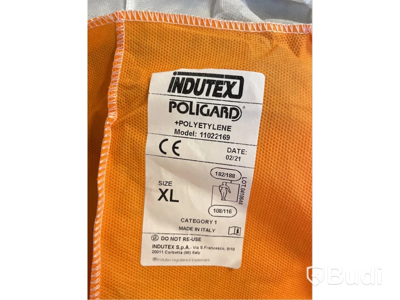 43 st. Skyddsdräkter, Indutex Poligard. Totalt ord. pris inkl. moms: ca 3400 kr
