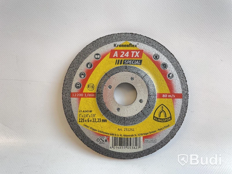 25 st. Förp. Navrondell, A 24 TX Special Kronenflex, Klingspor, Totalt ord. pris inkl. moms: ca 7500 kr