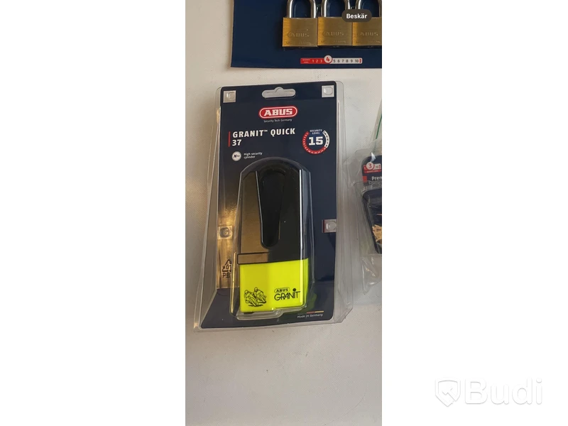 Parti med lås Abus, olika modeller. , Ord. pris inkl. moms: ca 2500 kr