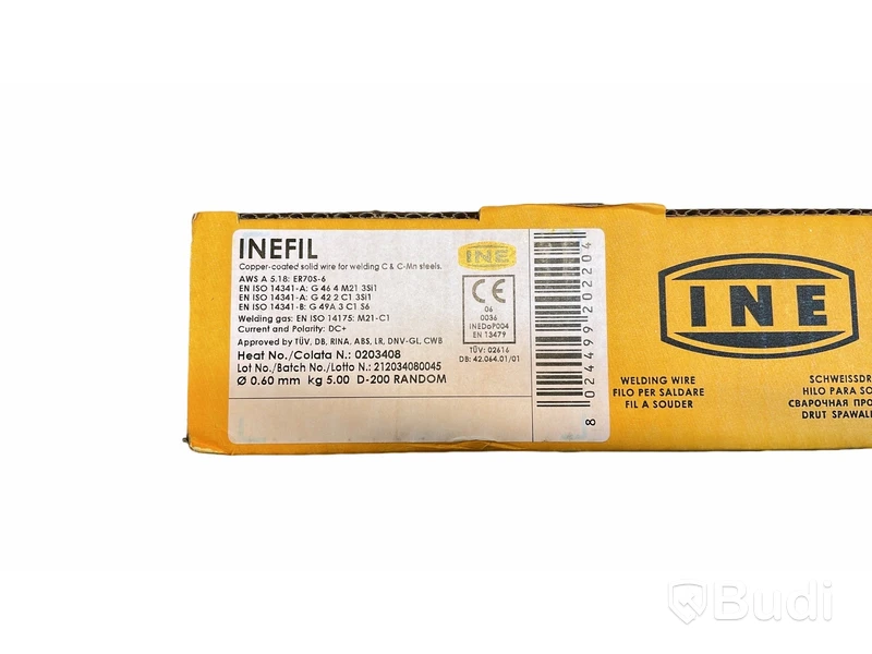 14 st. Kopparbelagd solidtråd för svetsning - INEfil migtråd 0,6 mm 5 kg. Totalt ord. pris inkl. moms: ca 6700 kr