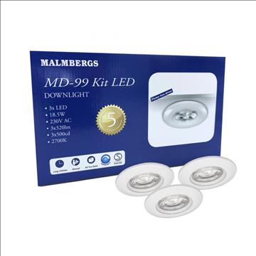 (NY) 2 st. Malmbergs MD-99 Kit LED, 3 x LED, Totalt ord. pris inkl. moms: ca 2200 kr