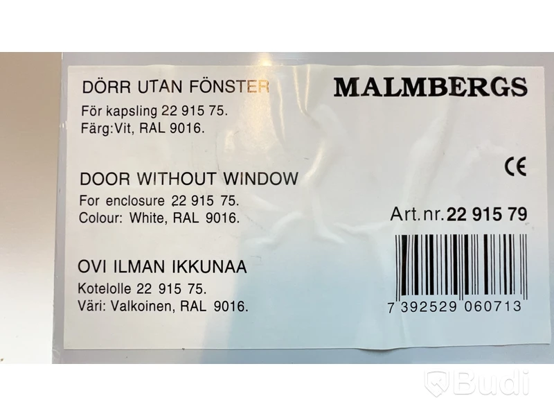 Parti med 11 st. dörrar utan fönster, för normkapsling, Malmbergs.