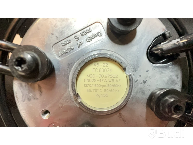 Axialfläkt, Ziegler-Abegg med integrerad asynkronmotor. Ord. pris inkl. moms: ca 3000 kr