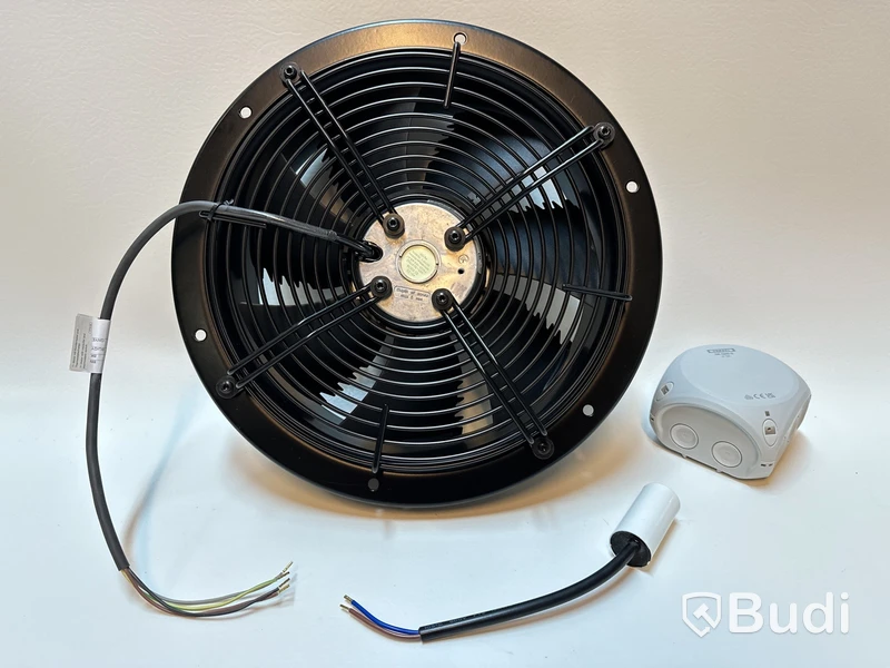 Axialfläkt, Ziegler-Abegg med integrerad asynkronmotor. Ord. pris inkl. moms: ca 3000 kr