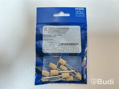 12 st. påsar Finslipstift, Poliflex PF ZY 0812/3 AW 120 LR, Totalt ord. pris inkl. moms: ca 1200 kr