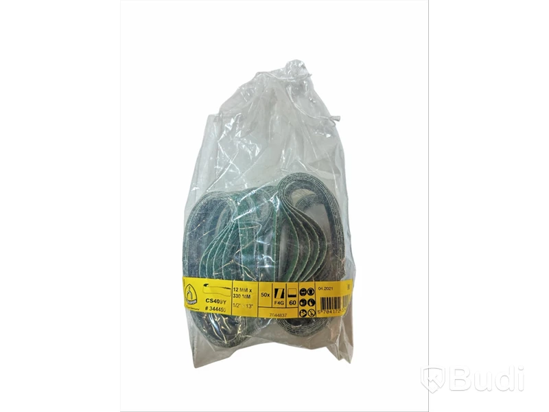 17 st. Sandpapper Klingspor CS409Y, 50-pack. Totalt ord. pris inkl. moms: ca 3400 kr